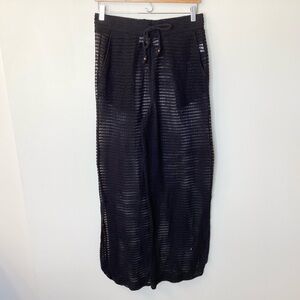 Haute Hippie Pull On Crochet Beach Pants - Black - M